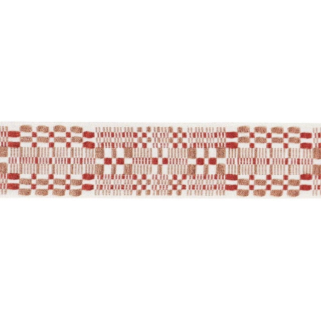 Schumacher Schumacher Brimfield Tape Trim In Terracotta For Sale - Image 4 of 4
