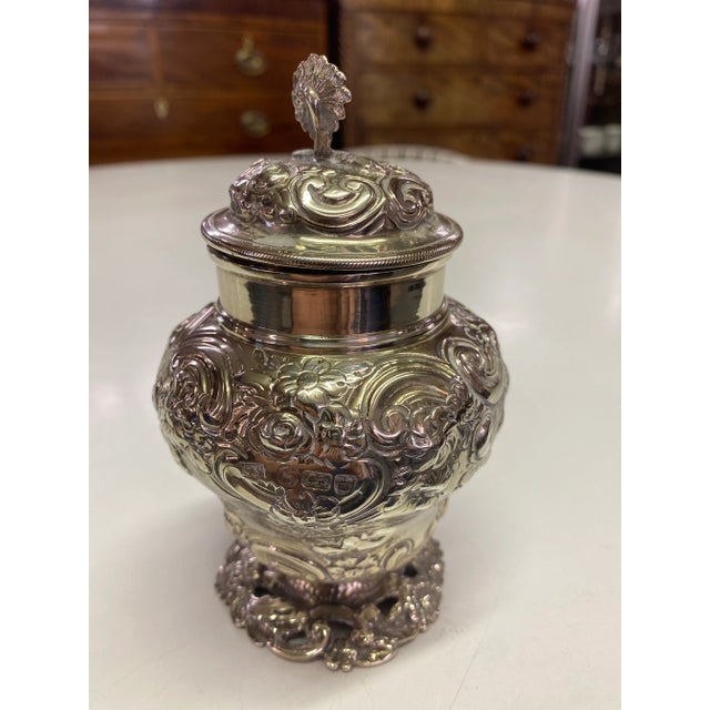 Silver English Sterling Tea Caddy by George Smith, Circa 1783 For Sale - Image 8 of 9