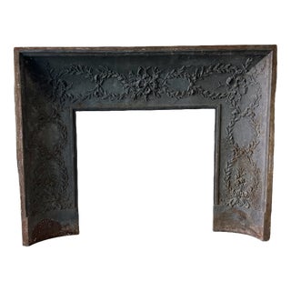 Louis XVI Cast Iron Fireplace Interior, 1880s For Sale
