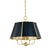 Metal Hudson Valley Lighting Mark D. Sikes Cambridge 4-Light Chandelier, Aged Brass/Darkest Blue For Sale - Image 7 of 7