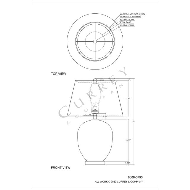 2020s Currey & Company Sakura Table Lamp For Sale - Image 5 of 6