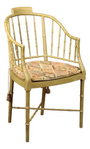 Baker Furniture Vintage Faux Bamboo Armchair
