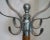 Brown Leather Heavy Chrome Frame Hand Stitched Coat & Hat Stand or Rack For Sale - Image 6 of 13