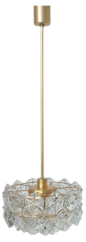 German Glass Chandelier from Kinkeldey, 1970s