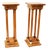 Pair Biedermeier Style Walnut Column Pedestales For Sale