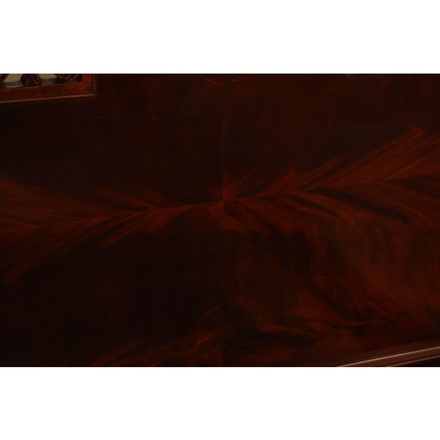 Pair of Vintage Flame Mahogany Twin Beds with Pierced Headboards, Circa 1940s For Sale - Image 16 of 18