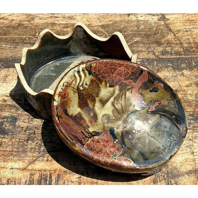 Vintage Original Studio Pottery Box For Sale In West Palm - Image 6 of 12
