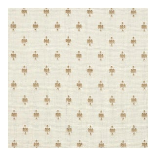 Schumacher Barlow Fabric in Natural For Sale