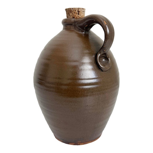 Vintage Stoneware Jug, Signed For Sale