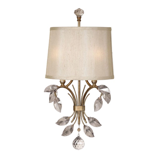 Alenya 2 Light Gold Wall Sconce For Sale