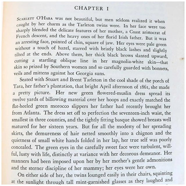 Gray Vintage Book: Gone with the Wind by Margaret Mitchell, Second Printing For Sale - Image 8 of 10