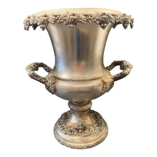 Antique Silverplate Champagne or Wine Cooler For Sale