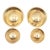 Reclaimed Polished Brass Round Double Door Pulls For Sale