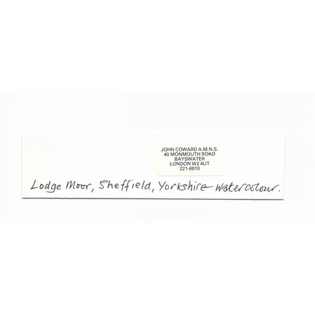 English John Coward Lodge Moor Sheffield United Kingdom Watercolor For Sale - Image 3 of 3