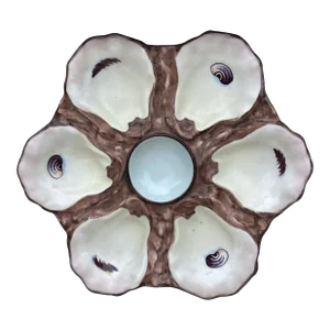 Porcelain Oyster Plate With Shells, Circa 1900