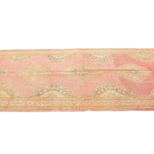 Mid 20th Century Faded Vintage Turkish Area Rug For Sale - Image 4 of 7