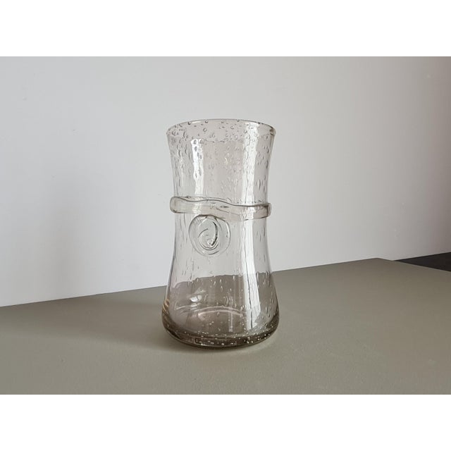 French Biot Bubble Glass Vase, 1960 For Sale - Image 15 of 15