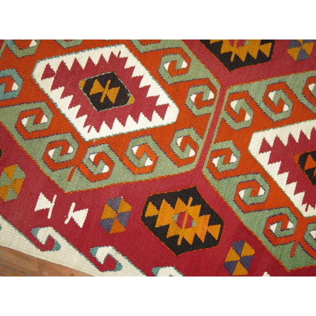 1940s Scatter Size Turkish Kilim For Sale - Image 4 of 6