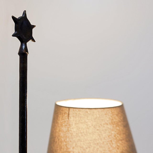 Adjustable Wrought Iron Floor Lamp For Sale - Image 5 of 15