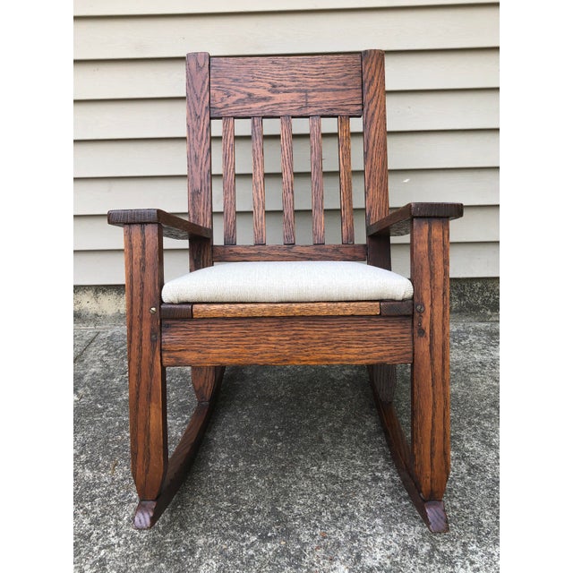 Antique Mission Slat Back Children's Rocking Chair Chairish
