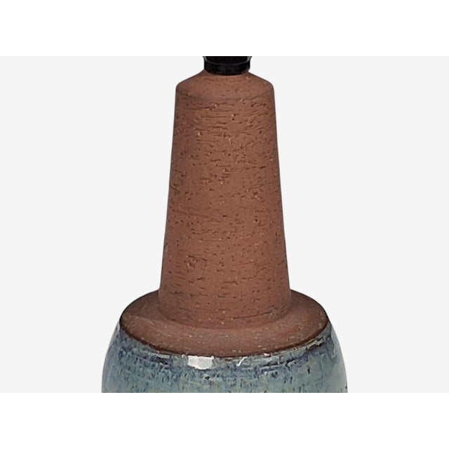 Ceramic 1960s Mid-Century Modern Michael Andersen & Søn, Table Lamp, Brown and Blue Stoneware For Sale - Image 7 of 10
