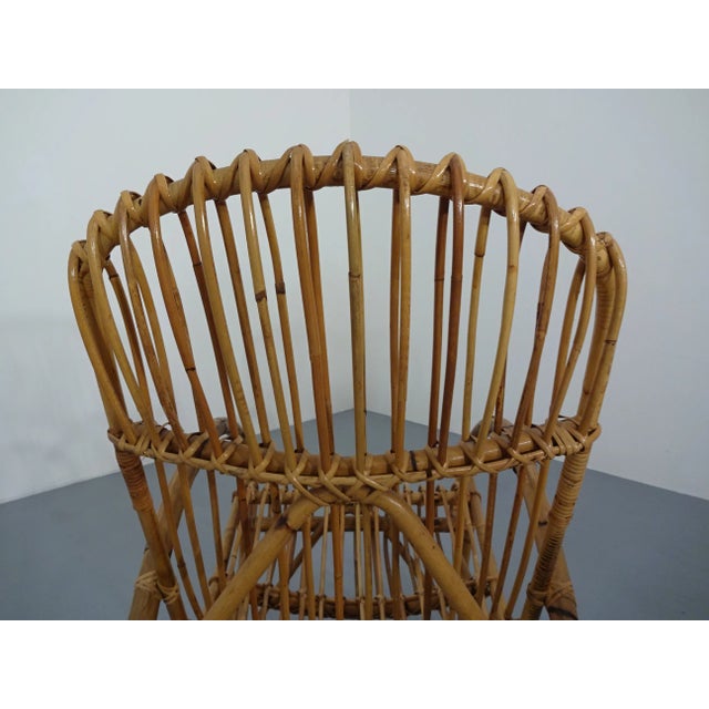 Mid-Century Italian Bamboo Rocking Chair, 1950s For Sale - Image 12 of 18