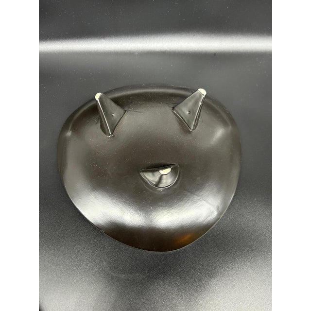 Ceramic Black Ceramic Bowl, 1950s For Sale - Image 7 of 8