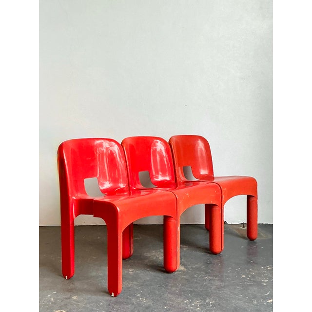 Vintage Joe Colombo Molded Resin Chairs - Set of Three For Sale - Image 12 of 12
