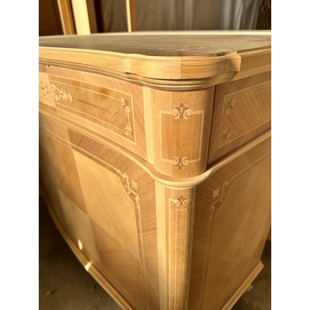 2000 - 2009 Contemporary Italian Natural Walnut Sideboard With Cherry Inlays For Sale - Image 5 of 9