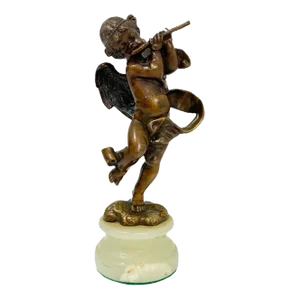 Small 19th Century French Bronze Statuette of a Putti