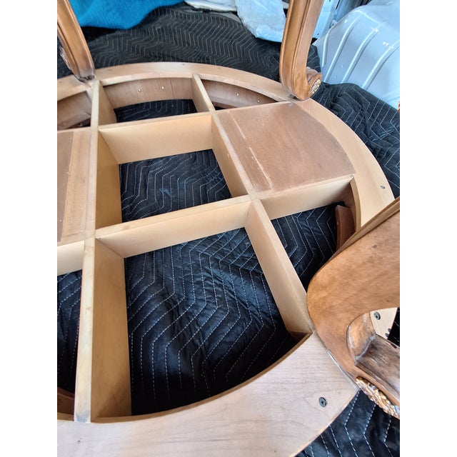 1990s Marble Top Empire Style Center Table, Gilt Decorated Scroll Work by Century Furniture Company For Sale - Image 9 of 14