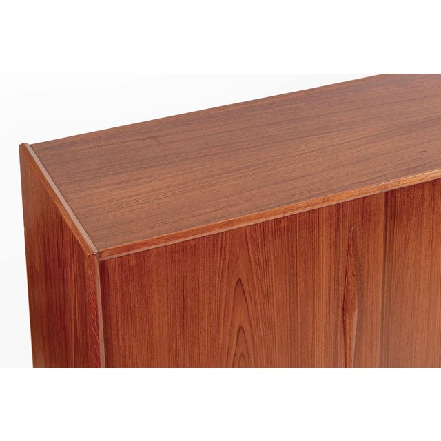 Mid-Century Danish Modern Teak High Sideboard or Bar Cabinet 1960s For Sale - Image 14 of 17