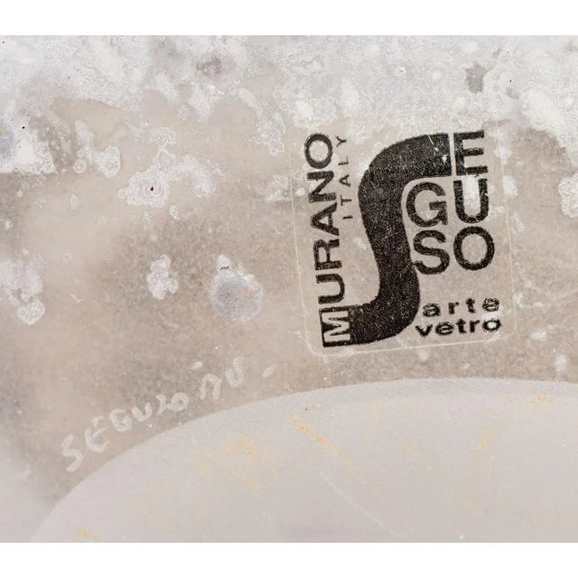 Seguso Arte Vetro Spiral Motif Scavo Glass Vase For Sale - Image 9 of 9