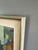 Textile Mid-Century Modern 'Presence in Blue' Swedish Original Figurative Interior Oil Painting, Framed For Sale - Image 7 of 13