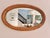 Wood Vintage 1980s Oval Oak Wall Mirror With Walnut Stain, 32.5” X 19” For Sale - Image 7 of 7