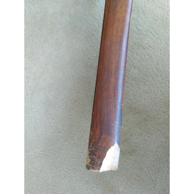 Vintage Duncan Phyfe Stlye Chair Solid Wood Frame With Rose Carving For Sale - Image 10 of 10