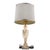 Mid‑Century Modern Carved Gray Alabaster Swirled Marble Table Lamp For Sale - Image 4 of 5