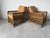 Contemporary Vintage Palecek President’s State Stick Rattan Lounge Chairs – Pair For Sale - Image 3 of 18