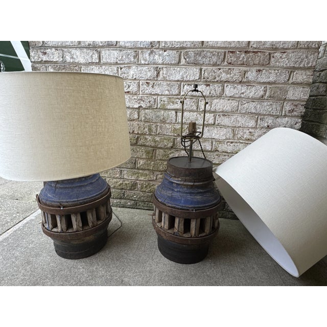 Vintage Wagon Wheel Table Lamp For Sale - Image 12 of 12