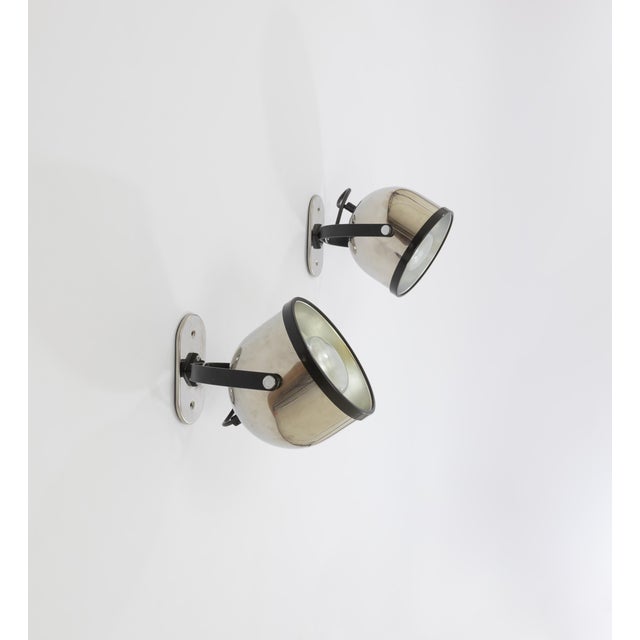 Wall Lamps by Gae Aulenti and Livio Castiglioni for Stilnovo, 1970s, Set of 2 For Sale - Image 6 of 7
