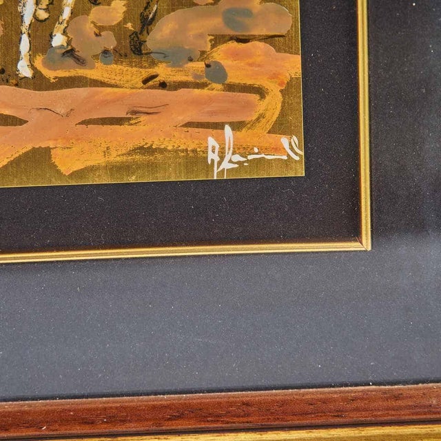 Gianni Farinella Gold Leaf Painting Elegant Horse Artwork
