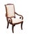 BERNHARDT FURNITURE Traditional Neoclassical Revival Mahogany Toned Upholstered Dining Arm Chair 43" High 25" Wide 29"...