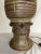 Earthy brown and green vase, wired as a lamp. Two sockets for lightbulbs. Lamp shade is sold separately, picture included...