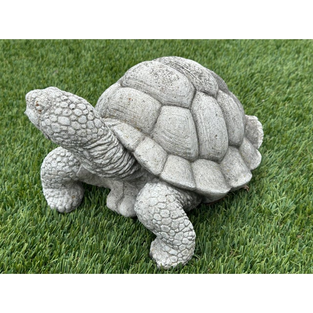 Late 20th Century Cast Stone Tortoise Garden Ornament For Sale - Image 5 of 7