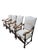 White Antique French Henri II Renaissance Revival Carved Walnut Throne Armchairs – 4 For Sale - Image 8 of 11