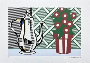 After Roy Lichtenstein, " Still Life With Pitcher and Flowers", 1990s, Silk-Screen