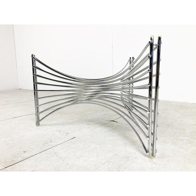 Space Age Chrome Wire Coffee Table, 1970s For Sale - Image 6 of 13