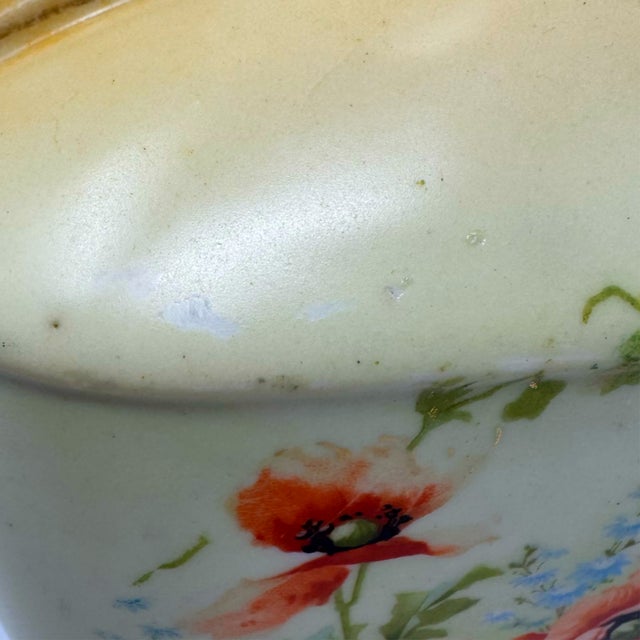 Antique Austrian Art Nouveau Vase – Red Poppies For Sale In Houston - Image 6 of 7