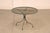 Art Nouveau Vintage Wrought Iron Round Patio Table And Four Chairs Set For Sale - Image 3 of 18