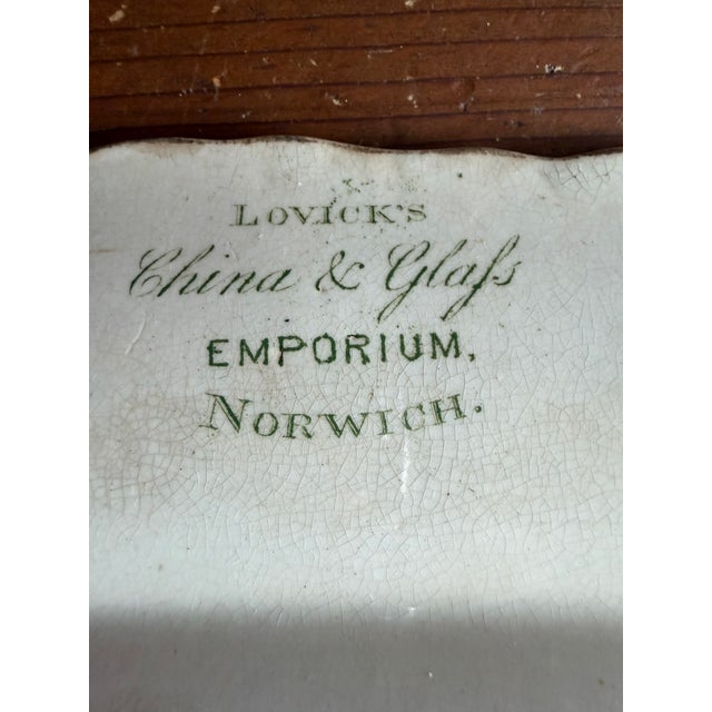 Antique Staffordshire Green Transferware Platter "Cologne" With Staple Repair, Circa 1830's For Sale - Image 13 of 14